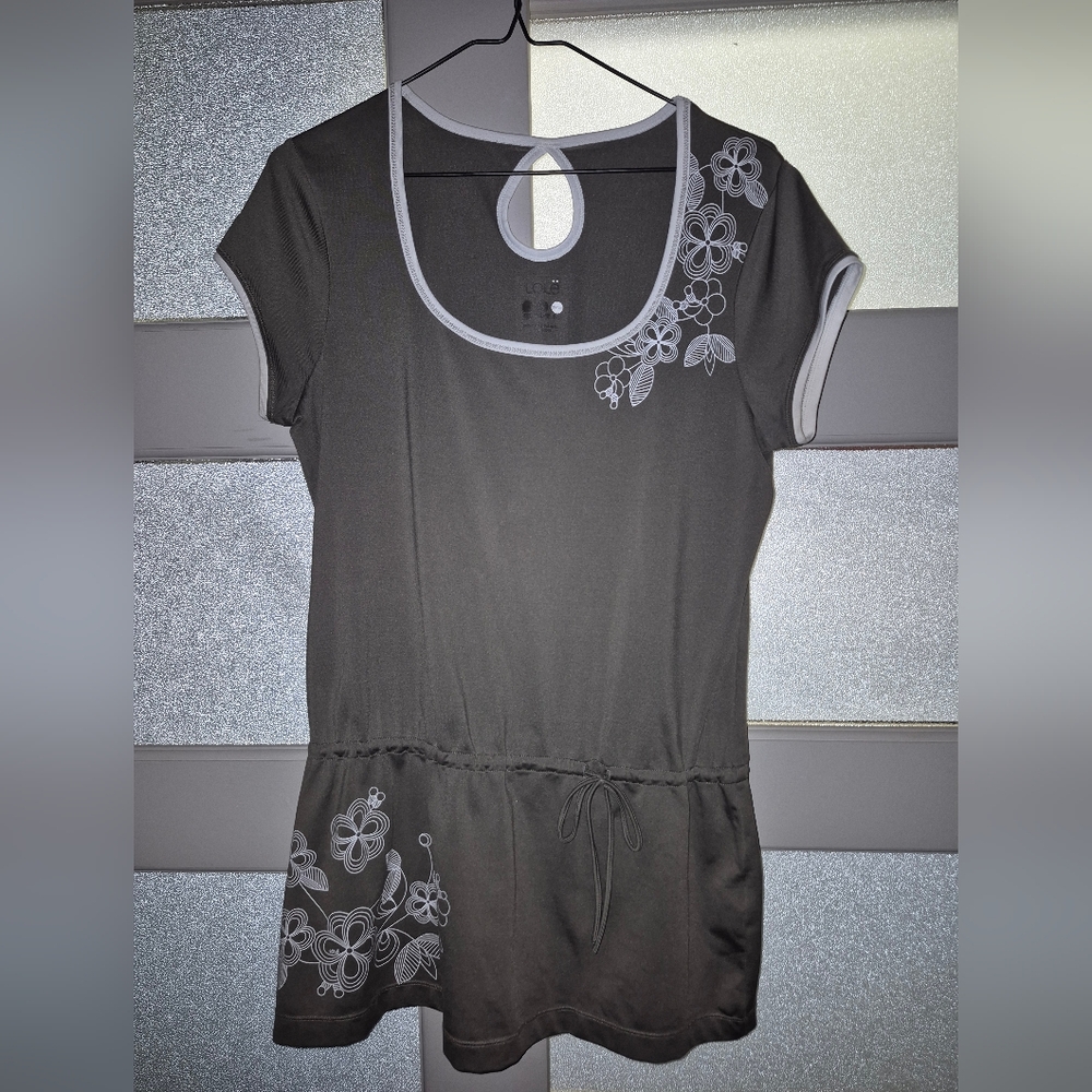 Lole Green Asymmetrical Cut Out T-Shirt
